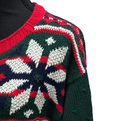 Vintage Christmas Sweater Cardigan Casual Corner Ugly Tacky Size Medium