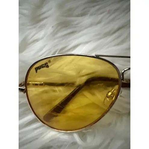 Pugs Yellow Lens Aviator Sunglasses