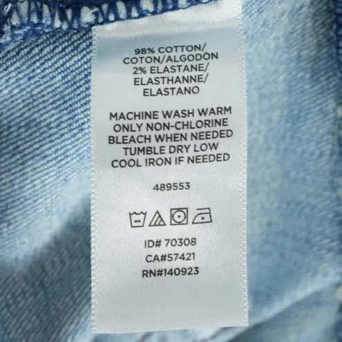 Loft Outlet Jeans Womens 12 Blue Modern Denim Crop Stretch Distressed Preppy