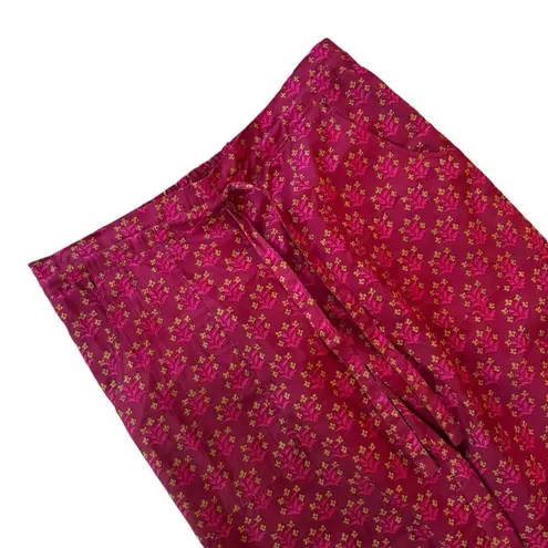 OLIVIA JAMES THE LABEL Midge Pants in pink Indian floral blockprint XS Pink