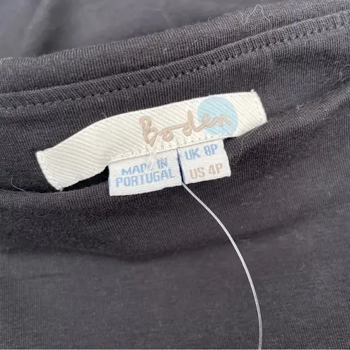 Boden Black Cotton Ruched Mini Dress Size 4P