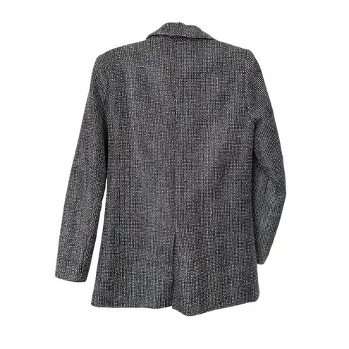 WAVERLY GREY LIBERANT Faux Tweed Long Blazer XS Black