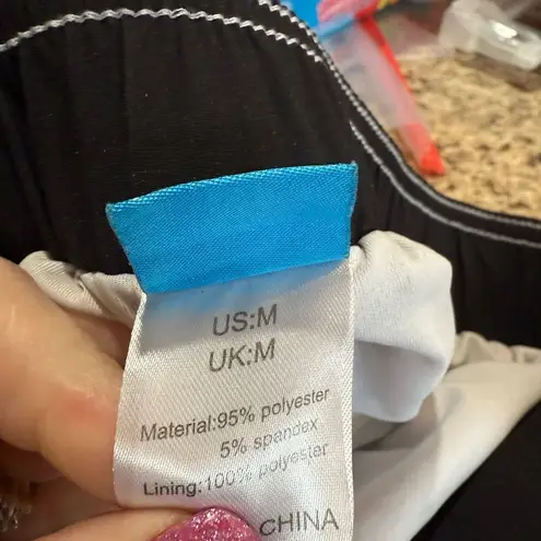 Meegsking Medium Gray Black Quick Dry Swim Board Shorts