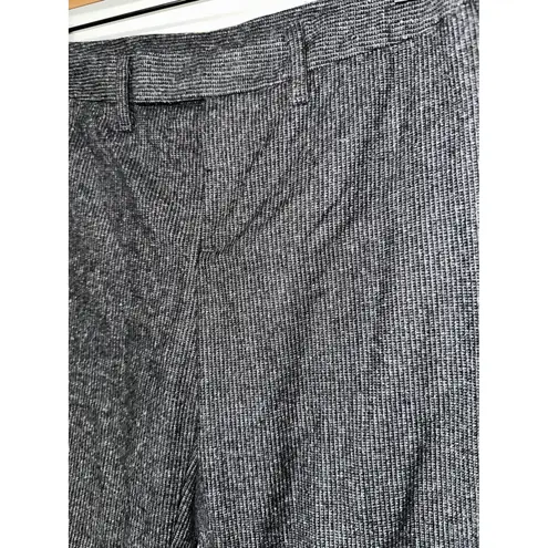 United Colors Of Benetton Wool Silk Gray Herringbone Wide Leg Pants Size 4