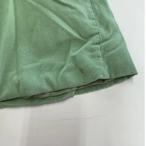 Thakoon Collective Blazer Womens 6 Green Oversized Jacket Linen Blend Career