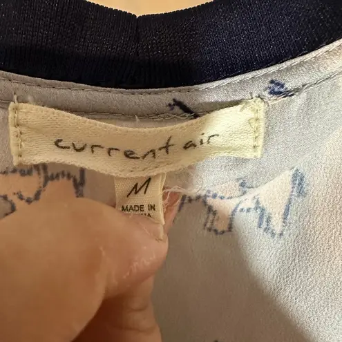 Current Air Silver Gray Tank Top Black Trim Pink Elephant Print Medium PJ Top?