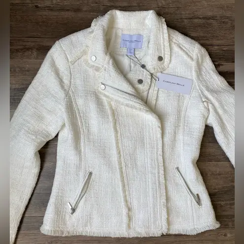 Carolina belle NWT Cream Blazer Size M 100% Cotton