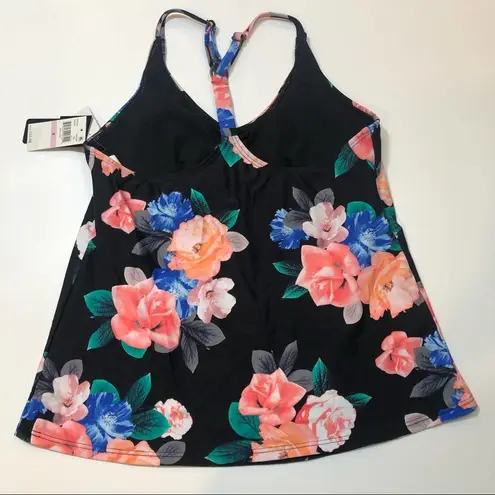 Island Escape RacerBack Underwire Tankini Swim Top Size 6