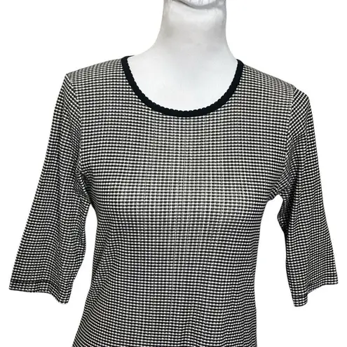 DOEN Carmen La Maddalena Dress Women’s Size Large Gingham Black White Cotton