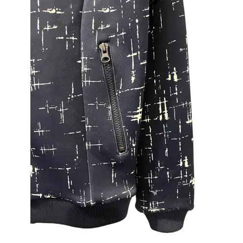 Foray Golf Neoprene CrossHatch Navy Blue Full Zip Jacket Women's Size Small Blue