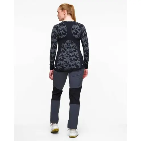 NWT Kari Traa Butterfly Long Sleeve Outdoor Baselayer Top Shirt Black L / XL Size L