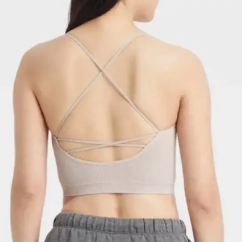 Colsie Beige Ribbed Brami XL Tan