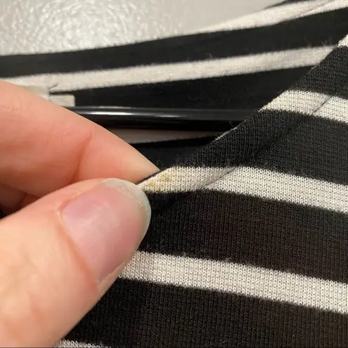 Velvet by Graham & Spencer Striped T Shirt Dress Black