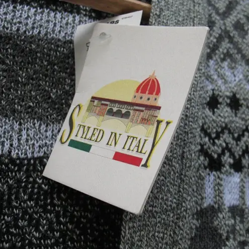 NWT Vintage 90s Fair Isle Grandpa Sweater Gray Size M