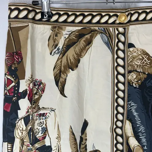 Mondi Wrap Skirt Size 38 Majestic Collection Elephant Print RARE Vintage Tan