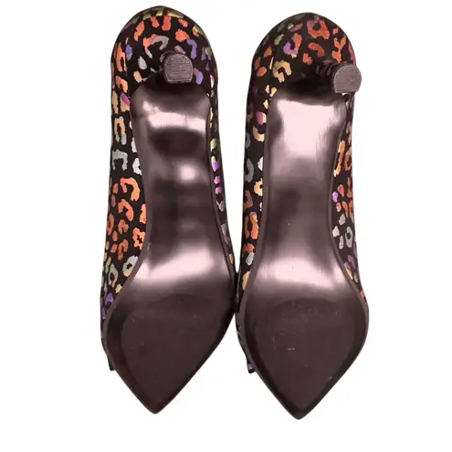 Betsey Johnson  Maude Rainbow Leopard Bow Statement Heels Women’s Size 8.5 NIB thumbnail 9