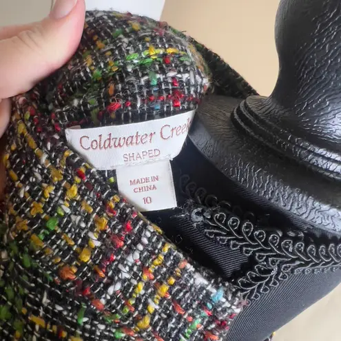 Coldwater Creek Coldwater Creek Women's 10 Rainbow Tweed Moto Jacket Lined Preppy Clueless