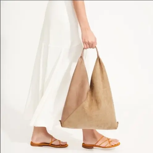 Shiraleah Faux Suede Arden Tote Neutral Minimalist Old Money Classic NWT