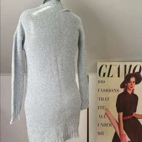 Faherty women’s Light blue Open-Front long cotton Cardigan sweater rescue me