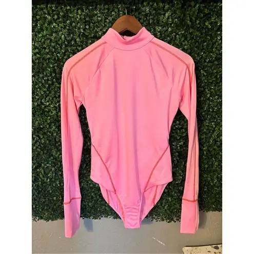 Free People  HAH  Gloves Off Bodysuit Swimsuit In Electric Pink Sz Medium- NWT - Image 2