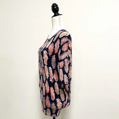 Agnes & Dora Feather Dolman Sleeve Tunic XXS NWT 3/4 Sleeves Navy