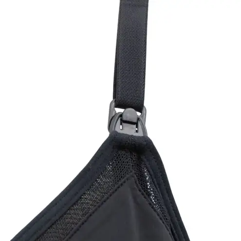 All. You. LIVELY Mesh Trim Maternity Nursing Bralette Jet Black, Large Black