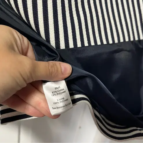 Nwot Katherine New York Navy Blue and white striped three button lined jacked 4
