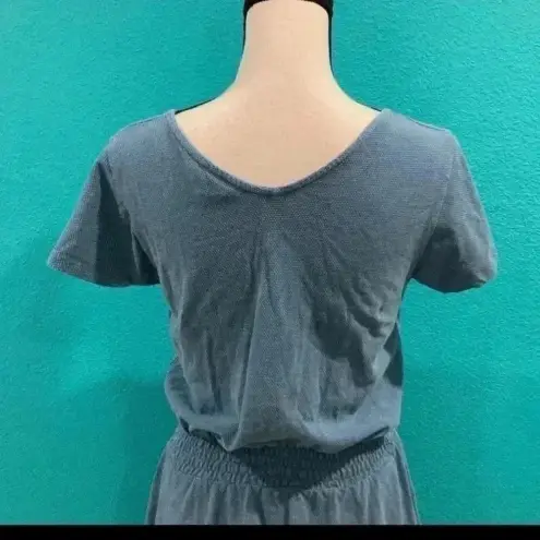 Synergy organic clothing blue polka dot dress in size small