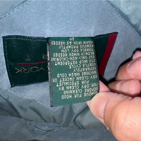 Preston & York Sport • Fox Fur Hood Blue Grey Parka Warm Size XL Winter Coat