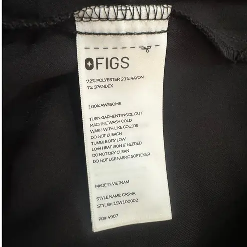 FIGS NWOT Casma Three-Pocket Scrub Top Black Size 5XL