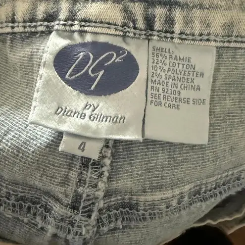 DG2 Diane Gilman Denim Mini Skirt Women 4 Light Wash A