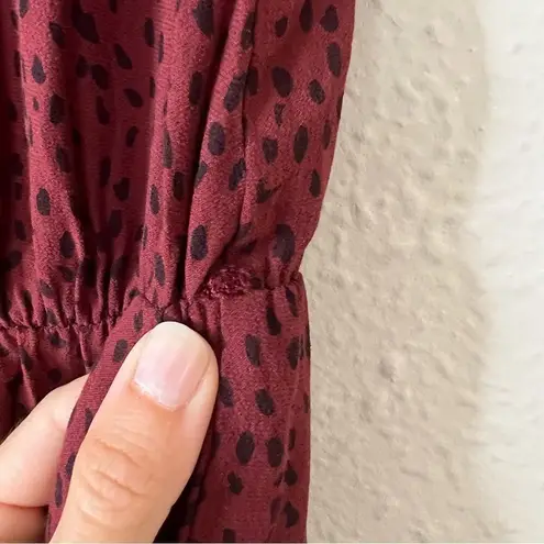 Rails Rust Spotted Jet V Neck Wide Leg Jumpsuit Size Small