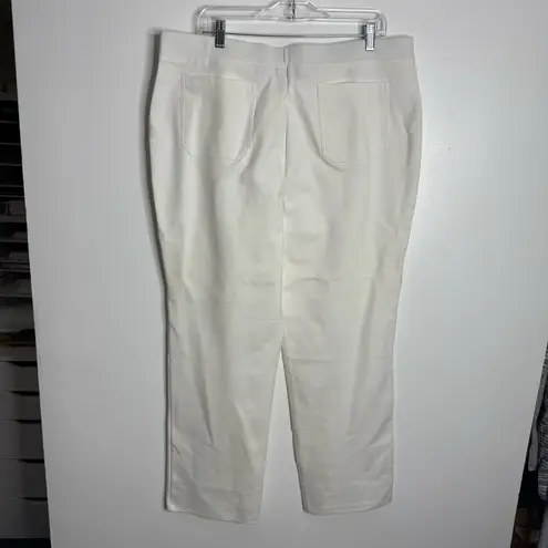 Susan Graver NWOT Regular Ponte Straight Leg Pull-On Pants White Size X-Large