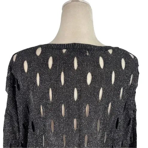 Generation Love Metallic Shimmer Glitter Cut Out Pullover Sweater Jumper XS/S