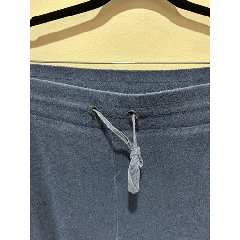 J. Jill wide leg pants size 4X blue cropped elastic waist terrycloth lounge