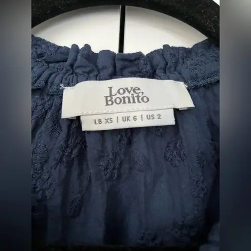 Love Bonito Navy Cotton Top Size 2