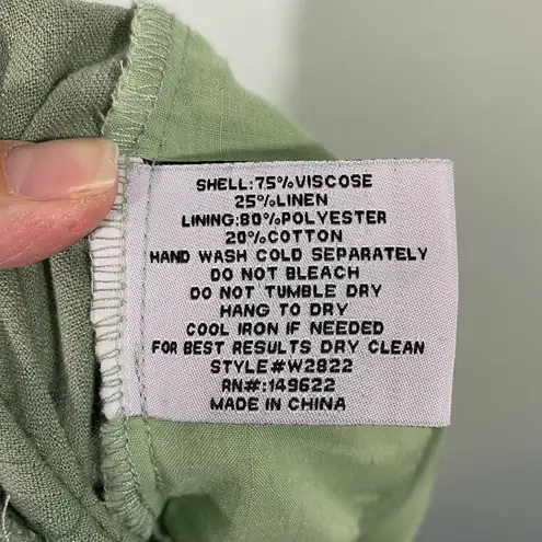 Walter Baker Women's Mint Green Linen Blend Pull On Causal Pants Size S