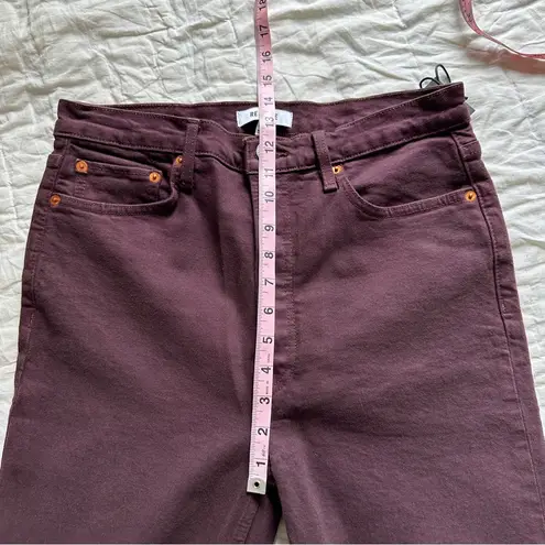 RE/DONE 70’s Ultra High Rise Stove Pipe Jeans - Washed Plum NEW 29