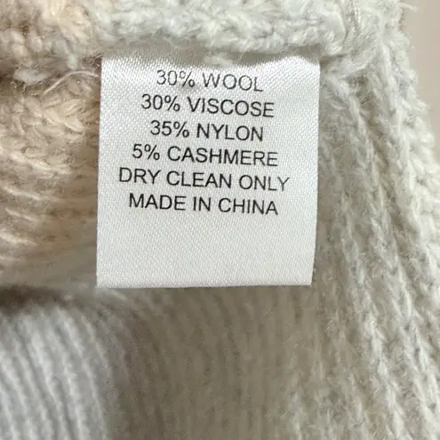 Tuckernuck Knit Fisherman Sweater Size XS Wool Blend Gray Mock Neck Soft Cozy