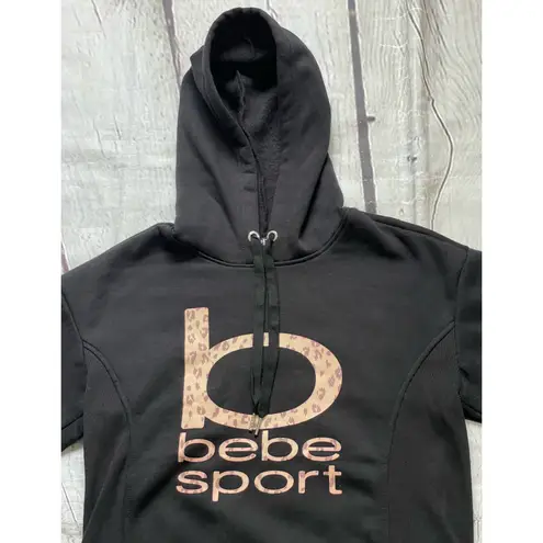 Bebe Hooded Leopard Logo Sweatshirt NWT!