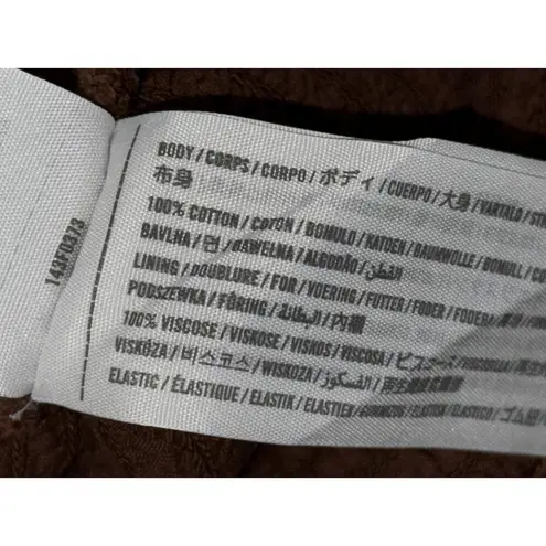 Abercrombie & Fitch  Brown Ruffle Smocked Babydoll Strapless Tube Top Size Small