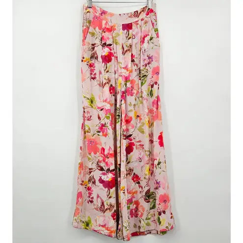 Yumi Kim Jodie Pant in Pink Lady Fits Size Small Floral Wide Leg