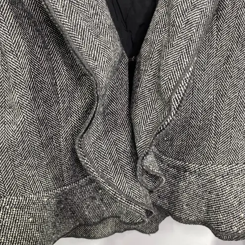 Babette Grey Printed Long Sleeve Open Wool Blend Blazer Women's Size X