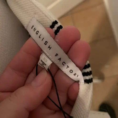 English Factory Striped High-Waisted Wide-Leg Cropped Pants By In XS