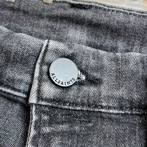 All Saints Grace faded black skinny jeans, size 27 EUC LIKE NEW