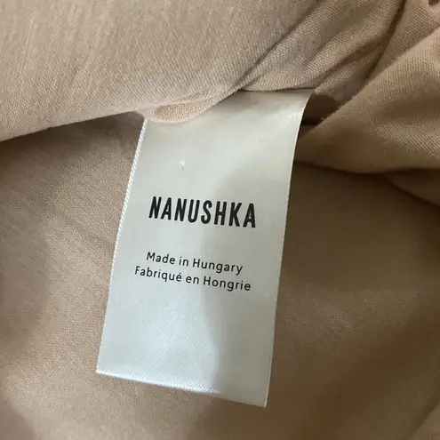 Nanushka Morillo Brown Snake Vinyl Puffer Vest size M Size M