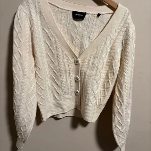 The Kooples Wool Cable Cardigan Ivory White- Size 2 (Medium)