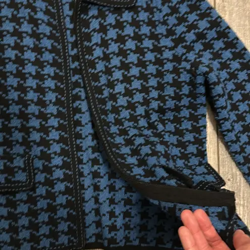 Pendleton houndstooth zip up sweater, size small