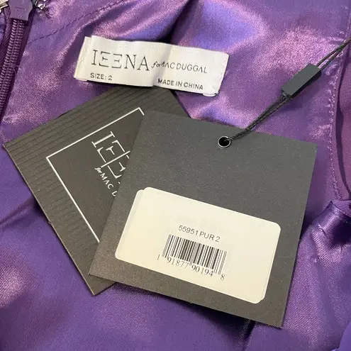 Mac Duggal NEW Size 2 Style 55951 Purple One Shoulder Chiffon A-Line Tent Dress