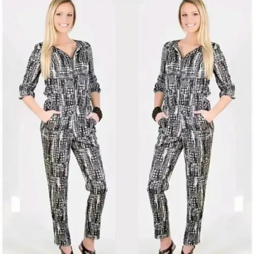 W118 By Walter Baker  Peavey Jumpsuit Gray Reptile Small NWT